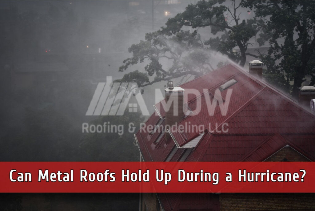 Metal roof in a hurricane