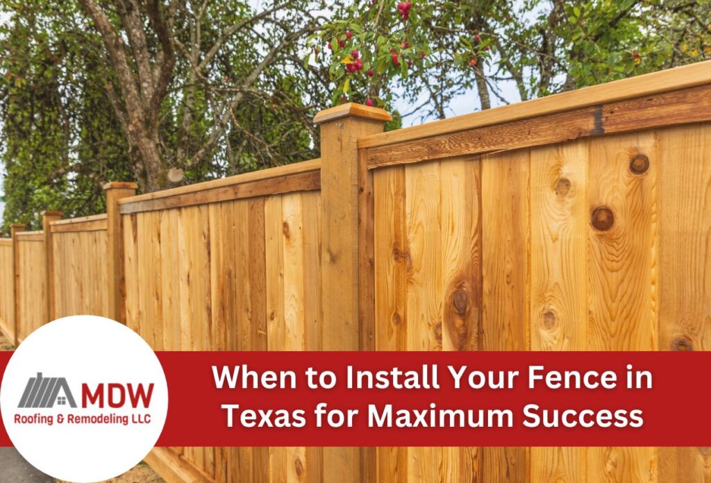 Natural wood fence installation with trees in background - Texas fencing guide